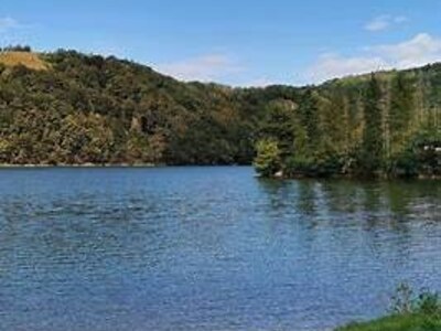 Barajul și lacul Secu într-o altă fotografie de epocă